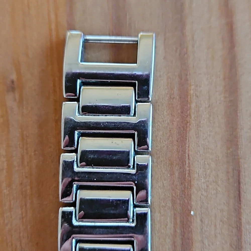 Silver and crystal fashion watch